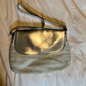 Moschino Vintage Metallic + Denim Purse